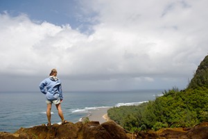 woman hiking