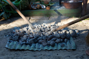 Hawaiian luau fire pit
